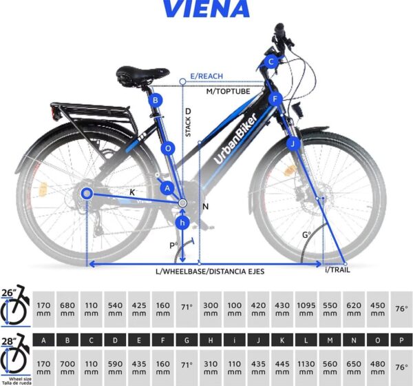 VTC électrique Urbanbiker VIENA 28" – Image 2