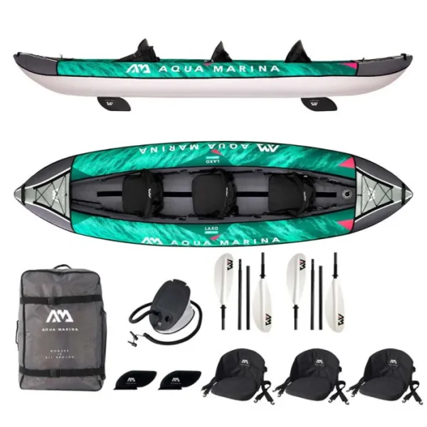 Kayak - Aqua Marina - Laxo 380 - 3 places - Adulte - Mixte - Vert