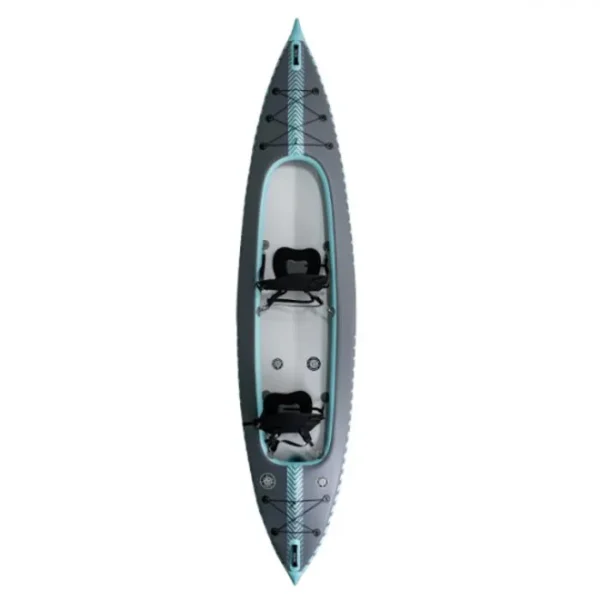 Kayak gonflable - COASTO - Capitole 2 places - Gris/Bleu - Débutant/Intermédiaire/Avancé - 250 kg – Image 4