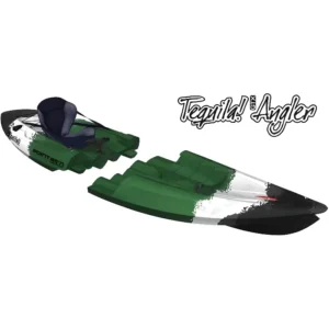 Kayak modulable Tequila Angler solo - Vert - Adulte - 1 place - Gonflable - Bateau - Navigation