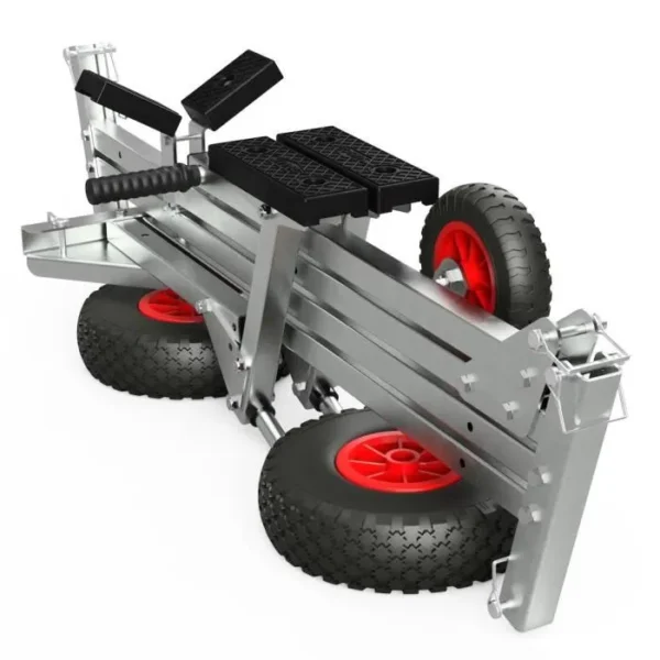 Remorque Chariot de mise à l'eau pour bateaux pneumatiques dériveurs annexes, SUPROD TR260-L-LU, noir/rouge – Image 2