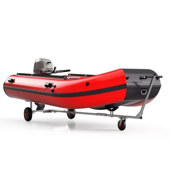 Remorque Chariot de mise à l'eau pour bateaux pneumatiques dériveurs annexes, SUPROD TR260-L-LU, noir/rouge – Image 3